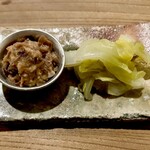 日本酒餐昧うつつよ - アテ二品目　塩味のバランスが素晴らしい浅漬けのお野菜