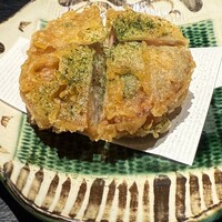 WA-DINNER き - そら豆の海老すり身 挟み揚げ