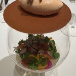 レストランエール - エール　ズワイガニ、鱒子、芹、桜エビ、グレープフルーツ、トマトアイス