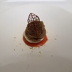 レストランエール - バスクチーズケーキ　いちご、白ワイン、ライム