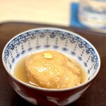 徳ㇵ本也 - ❼虎河豚白子のフライ餡掛け
      〜熱々の蕩けるような白子に自家製のウスターソースのトロトロの餡掛け