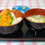 定食 めし屋 - 2025.4 サーモン・ホタテ・カニ・いくら丼（2,000円）バフンウニ（1,000円）
