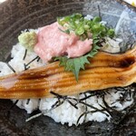 北の味紀行と地酒 北海道 - 穴子とネギトロ丼