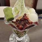 サンマルクカフェ - 料理写真:抹茶生チョコアイスと白玉の抹茶パフェ