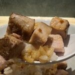 麦処 八と丁 - 焼豚ごはんアップ