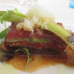 PATINASTELLA - 鮪とソイオニオンとアボガドのブレス　サンドライトマト　アボガド　青柚子のグラニテ