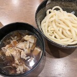 自家製麺 田舎うどん 八 - つけ汁うどん　肉ねぎ　小盛り(200g)　550円
            麺は硬め
