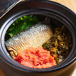 博多料理 もつ鍋 とりふく - サバ土鍋飯