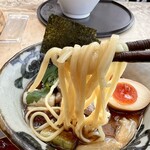 とりそば 下地橋 - ストレート平麺