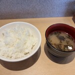 天ぷら定食 まきの - ご飯・みそ汁