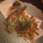 肴 大富 - 春野菜の天ぷら