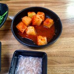 浦項デジクッパ - カクテキ　　アミエビの塩辛