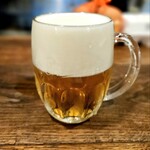 SARU BACON - ピルスナーウルケル　825円  チェコの樽生ビール！クリーミーな泡を楽しめます