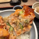 一夜干しと海鮮丼 できたて屋 - タワーを崩したところ