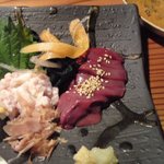 Goku楽鳥 - 刺身(肝･皮)