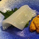 たちばな寿司 - 白イカソーメンです