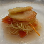 リストランテ ラ チャウ - 桃の冷製カッペリーニ