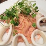 ア・クアトロ’オッキ - イカの明太子仕立てパスタ