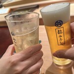 鮨みなと - 生ビールも完璧✩.*˚