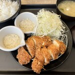 松のや - 料理写真:「ささみかつ定食」アプリクーポンで560円也。税込。「タルタルソース」1個追加（サービス券で無料）」