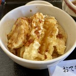 凜 - ミニイカ天丼のご飯半分