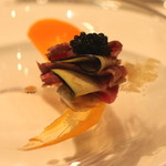 ア・ニュ ルトゥルヴェ・ヴー - もも肉のカルパッチョと茄子のサンド　(2014/07)