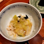 銀座 しのはら - 残り半分は餡掛け