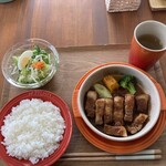 ロッティ カフェ ツクバ - 豚肉のスペアリブセット(1710円)