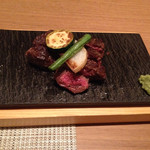 KAISEKI 鉄板 寿An - お肉！ジューシーでした。