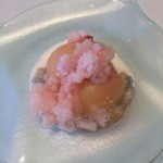 ラ・リューン - 桃のコンポート　そのグラニテとジュレ　ヨーグルトのソルベ