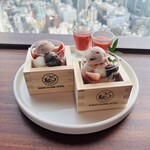 アーティスト カフェ - 苺づくしのあんみつ仕立て