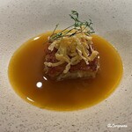 カーサ・デル・チーボ - 喜知次のリゾット･アッラ･ミラネーゼと白魚のフリットのズッパ･ディ･ペッシェ