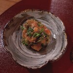 新奈 - わさび菜入りサーモンのなめろう