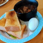 カフェ・ダーウィン - 料理写真:茶碗蒸し変更豚汁です〜♥