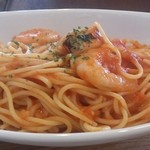 ベリーベリースープ - ヤリイカと海老の蟹トマトパスタ