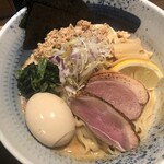 鴨出汁中華蕎麦 麺屋yoshiki - 鴨のまぜそばつけ麺（味噌クリーミー）