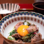 礼讃 - 田せりと中川牛のすき焼き