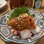 代官山のんき - タコはプリプリ。キムチのパンチもありつつも梅干しの爽やかさもあって美味しい