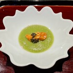 ななにん - うすい豆と雲丹、キャビア、桜塩