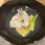 あま木 - あいなめとタラの芽、筍の椀