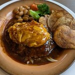 きっちんハウスカントリー - 特製オムレツのせハンバーグランチ（人気No.1）