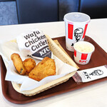 ケンタッキーフライドチキン - 料理写真:和風チキンカツバーガー、オリジナルチキン2P、コールスローサラダ、ペプシコーラ