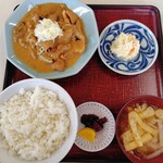 いこい食堂 - 料理写真:もつ煮込み定食+ポテサラ