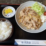 館の丸食堂 - 生姜焼き単品 半ライス