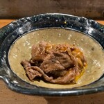 地獄温泉青風荘 - あか牛のスネの後ろのお肉　すき焼き風で