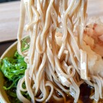 熟成かつ 天膳 - おろしそば大盛りの麺リフト