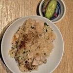 やきとり稲田 - お茶碗に盛った釜飯