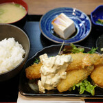 旬菜 盃月 - アジフライ エビフライ定食