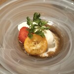 鉄板焼じろう -  アフォガード　シェリー酒とバニラアイス