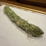 天婦羅 みやしろ - アスパラ